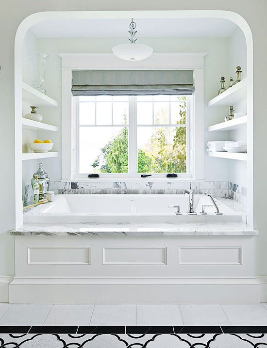 Light Bathroom With Bathtub