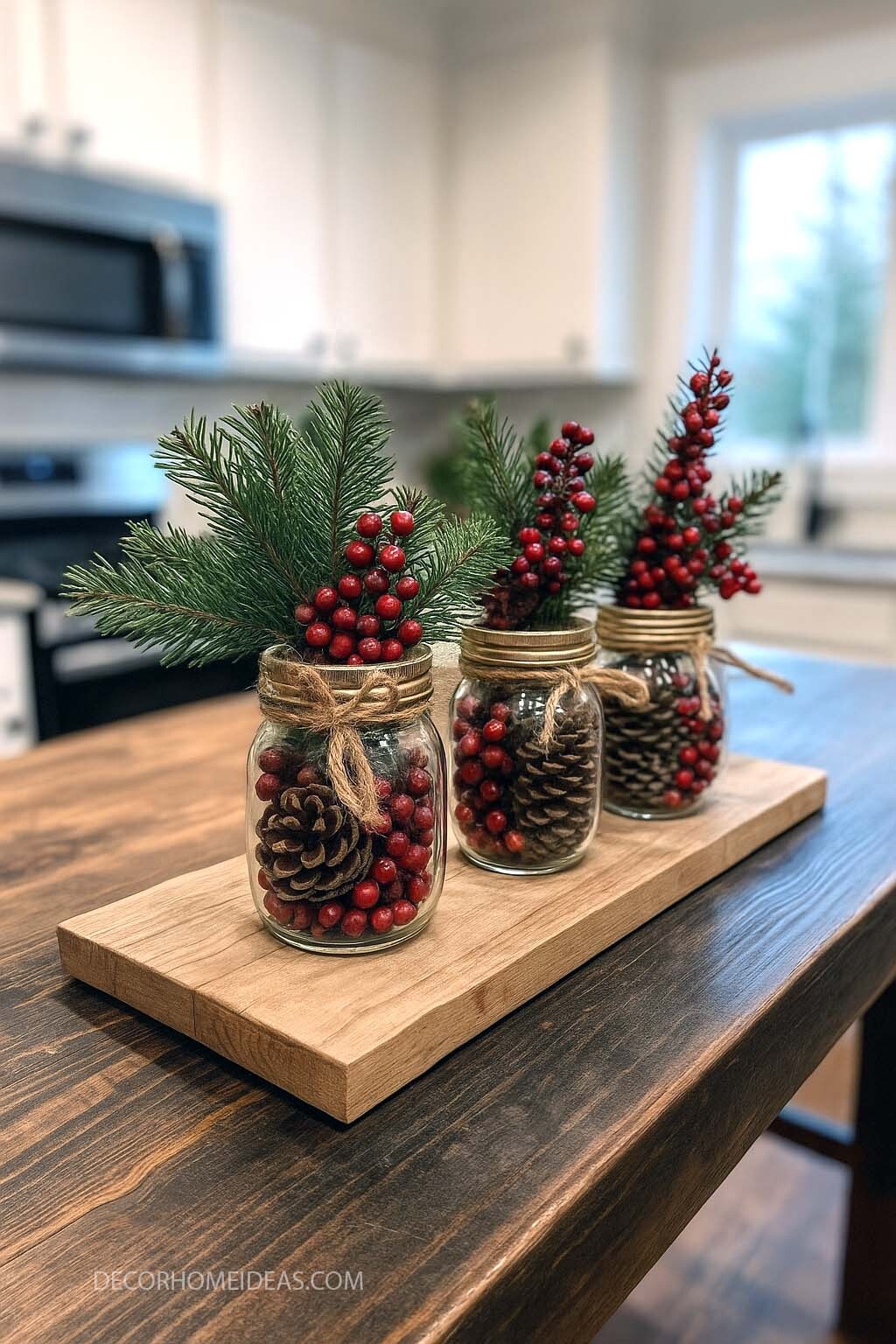 Mason Jar Christmas Centerpiece