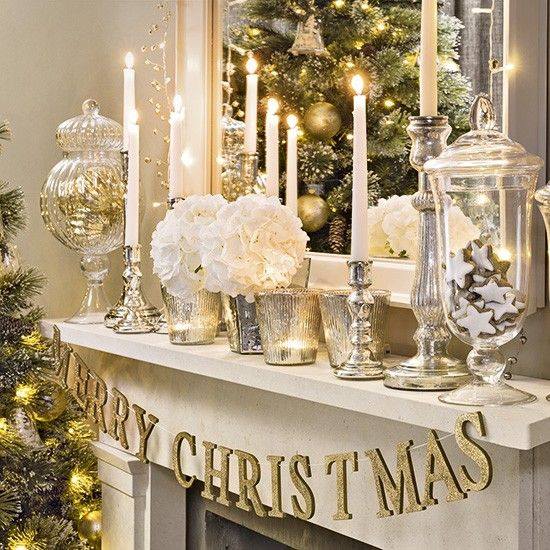 Merry Christmas Decor Fireplace Mantel
