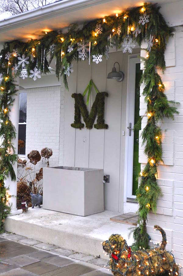 Monogram Christmas Door Decoration