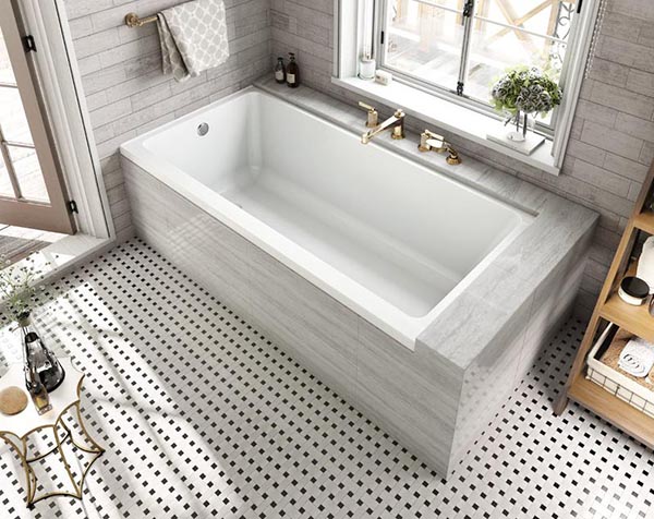 Rectangular Drop-In Bathtub Design #dropintub #bathtub #tub #ideas #decorhomeideas