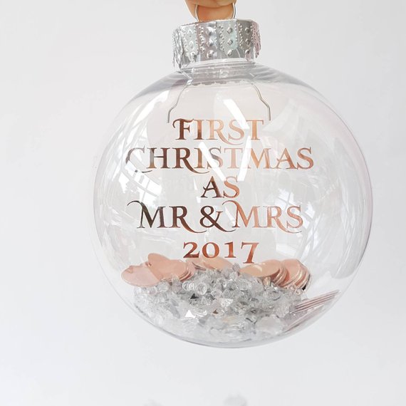 Rose Gold Christmas Tree Glass Ornament #rosegold #Christmas #Christmasdecor #rosegolddecor #decorhomeideas