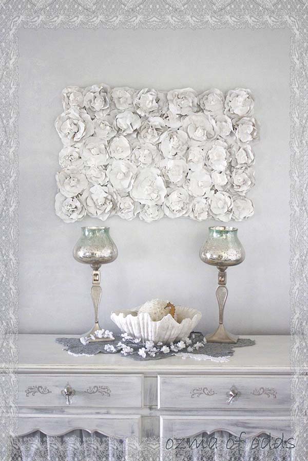 Rose Sculpture Plaster Flowers