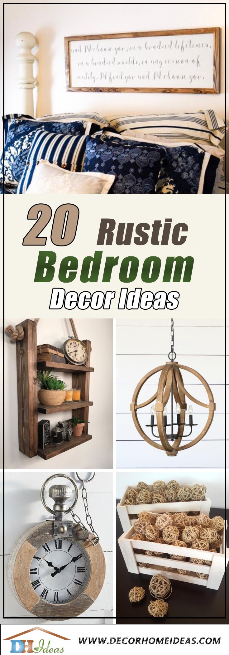 Rustic Bedroom Decor #rusticbedroom #rustic #bedroom #farmhouse #decorhomeideas