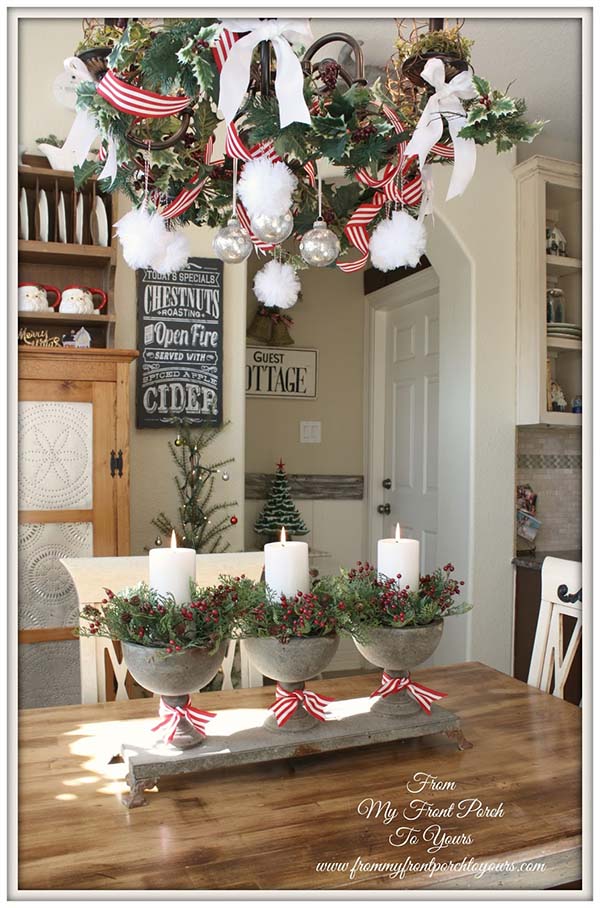 Rustic Christmas Decor Living Room #farmhouse #Christmas #Christmasdecor #farmhousedecor #decorhomeideas