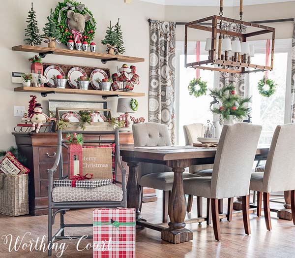 Rustic Christmas Kitchen #Christmas #Christmasdecor #kitchen #Christmaskitchen #decorhomeideas