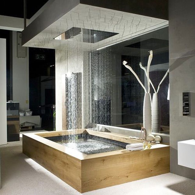 Shower Rain Bathtub Design #bathtub #tub #cooltub #bathroom #decorhomeideas