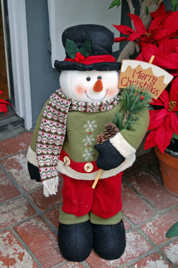 Snowman Outdoor Christmas Decoration #Christmasdecor #Christmas #outdoor #decorations #decorhomeideas