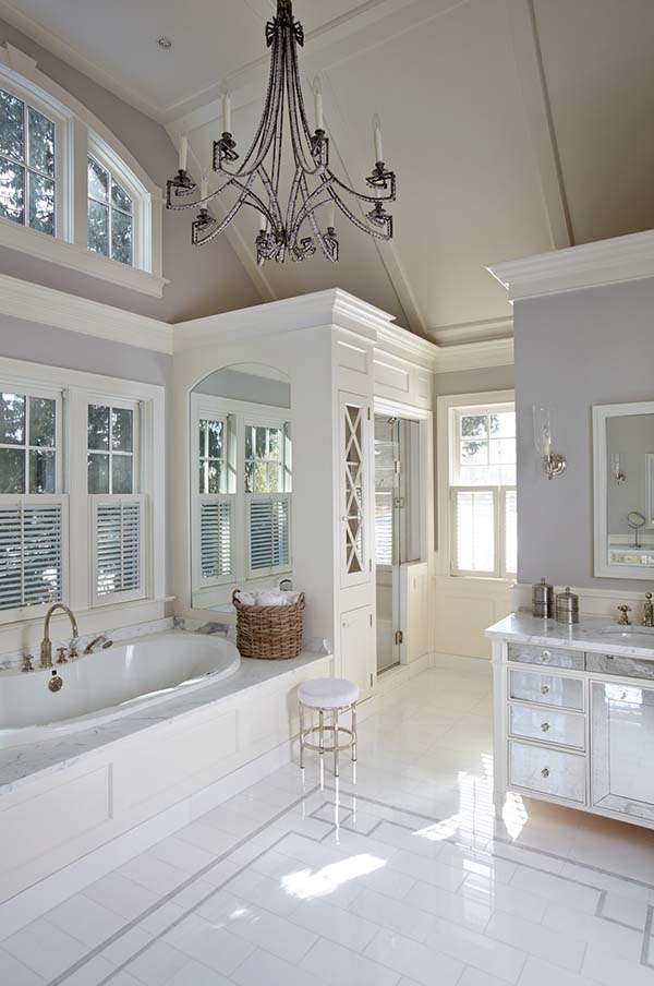 Spacious Bathroom With Bathtub