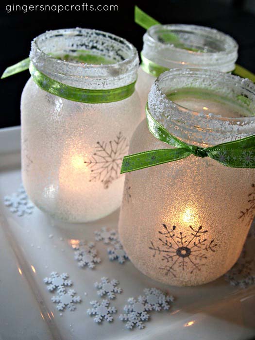 White Christmas Mason Jars #Christmasdecor #Christmas #white #whitechristmas #decorhomeideas