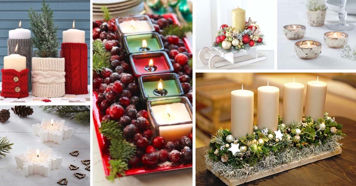 Christmas Candles Centerpieces