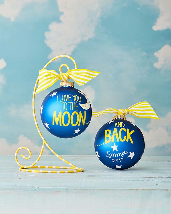 Love You To The Moon Christmas Ornament #Christmas #ornaments #Christmasdecor #decorhomeideas