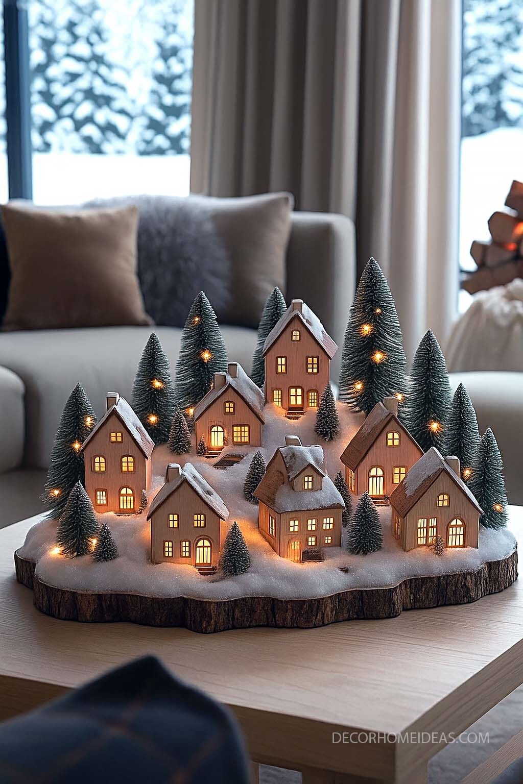 Magical Mini Christmas Village Centerpiece