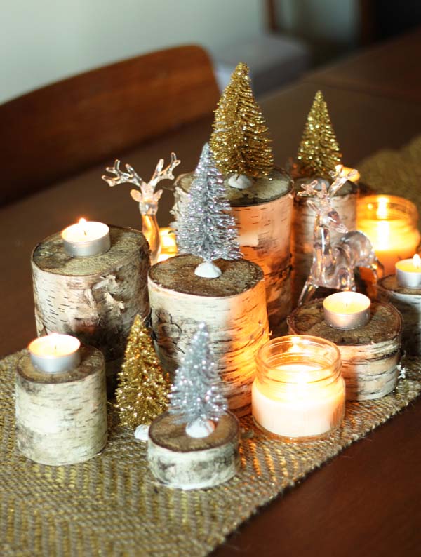 Nature Inspired Christmas Centerpiece #Christmas #centerpiece #Christmasdecor #decorhomeideas