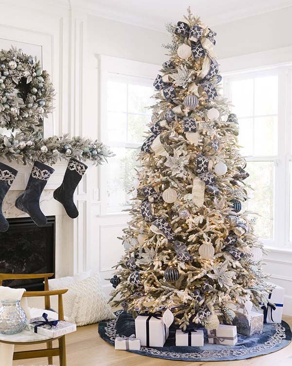 Navy Blue Christmas Tree