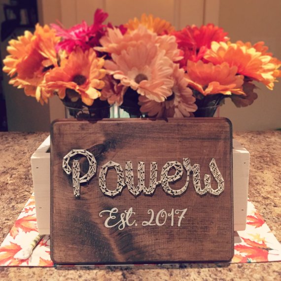 Personalized String Art Sign #stringart #diy #stringartideas #decorhomeideas