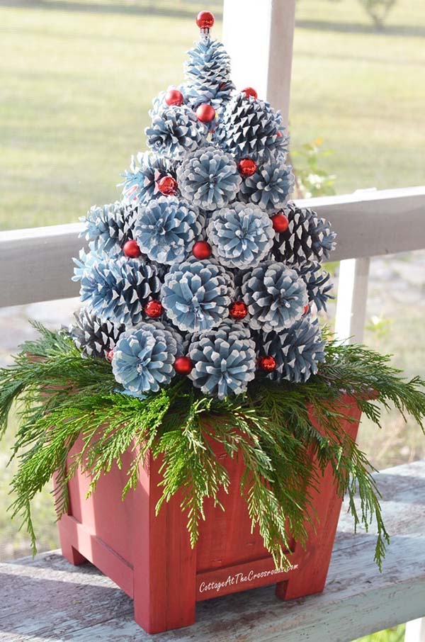 Pinecone Christmas Tree #Christmas #Christmasdecor #pinecones #crafts #decorhomeideas