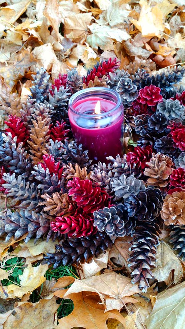 Rustic Pinecone Crafts #Christmas #Christmasdecor #pinecones #crafts #decorhomeideas