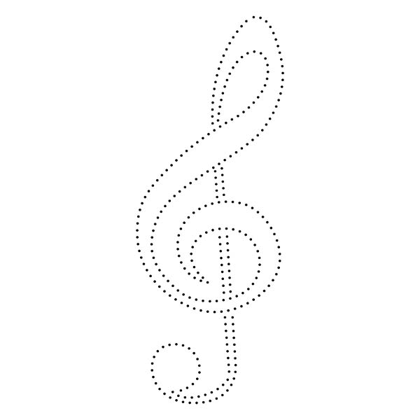 Sol Key Music Scores String Art Pattern