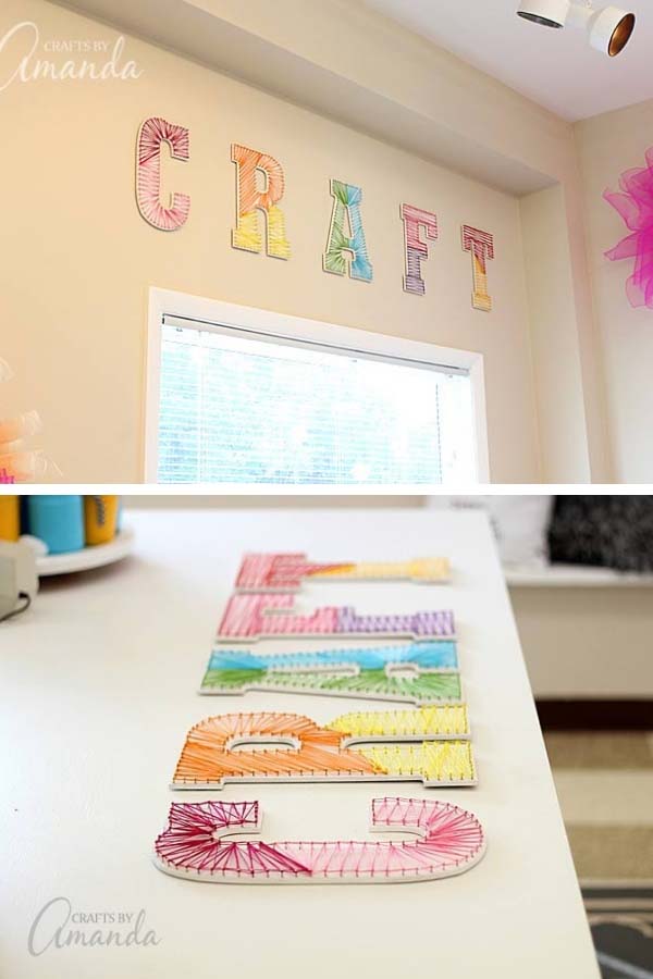 String Art Wall Letters #stringart #diy #stringartideas #decorhomeideas