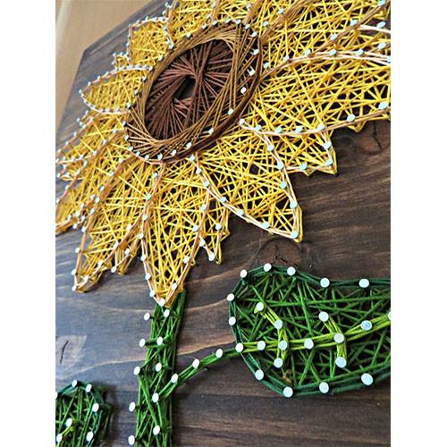 Sunflower String Art #stringart #diy #stringartideas #decorhomeideas