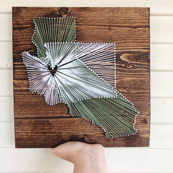 Two States String Art #stringart #diy #stringartideas #decorhomeideas