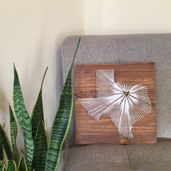 US State String Art #stringart #diy #stringartideas #decorhomeideas