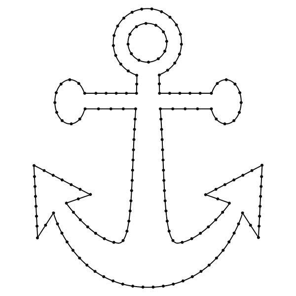 Anchor String Art Pattern