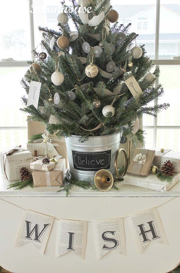 Farmhouse Tabletop Christmas Tree