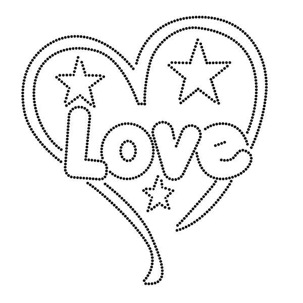 Love Hearts String Art Pattern