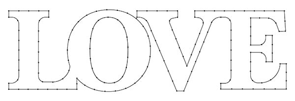 Love String Art Pattern