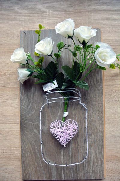 Mason Jar String Art - Step by Step Tutorial ( Free Template )