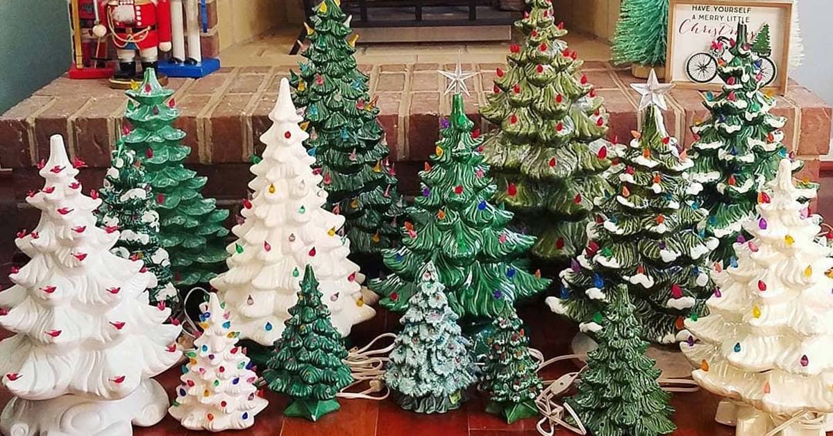 Old school ceramic Christmas trees