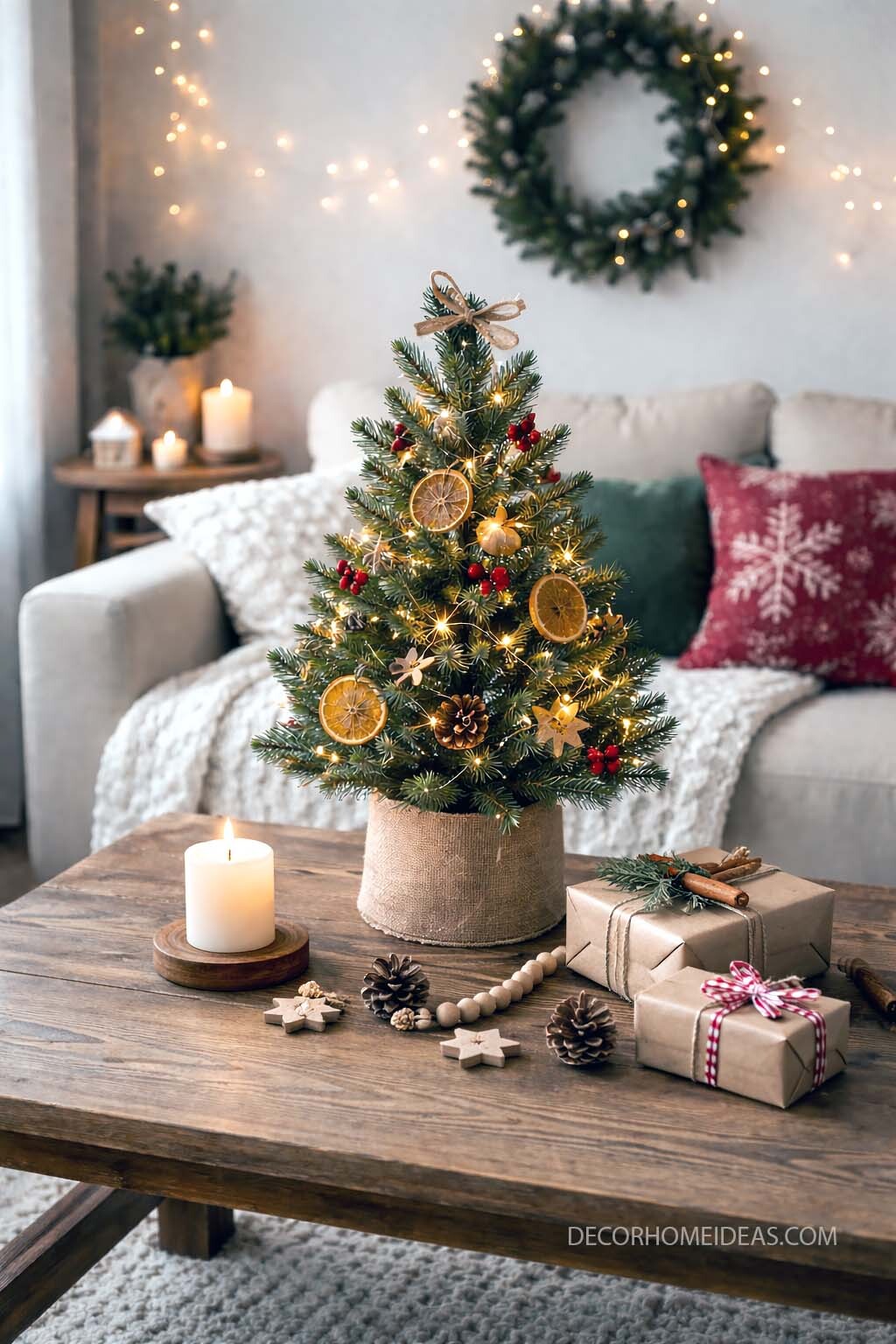 Rustic Christmas Tabletop Tree for a Warm Holiday Vibe