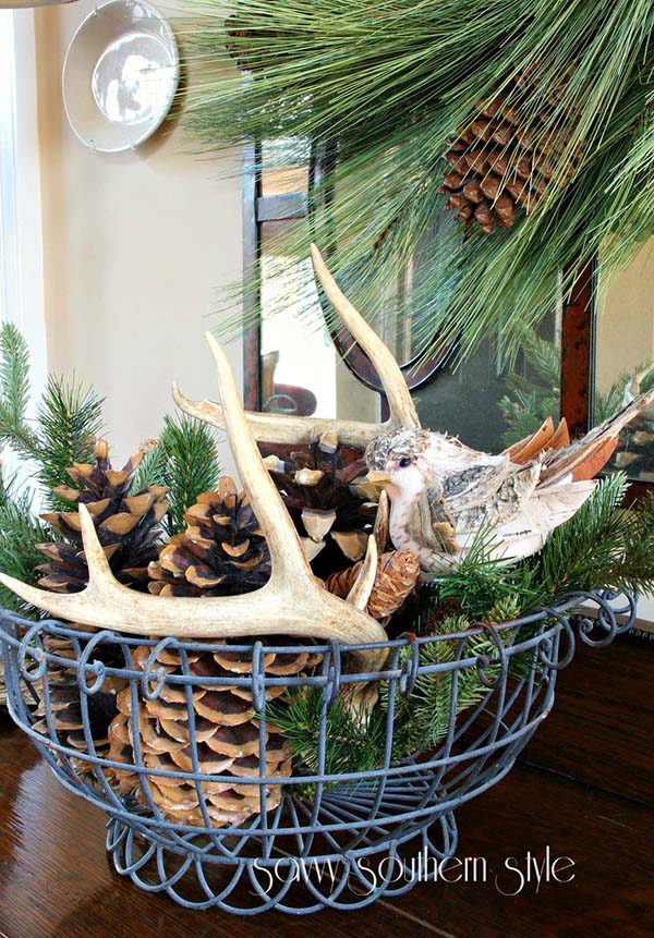 Rustic Winter Centerpieces Decor #rustic #winterdecor #homedecor #decorhomeideas