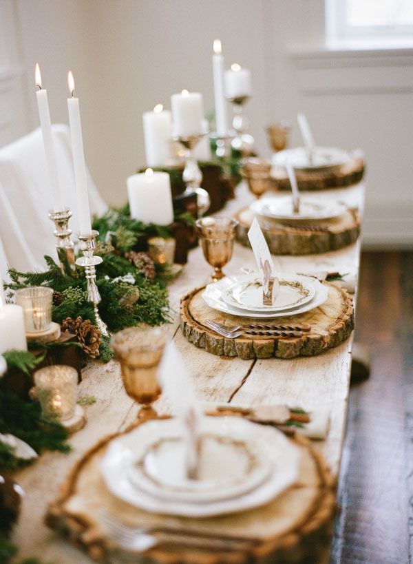 Rustic Winter Table Setting #rustic #winterdecor #homedecor #decorhomeideas