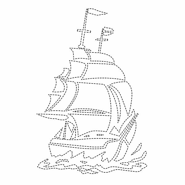 Ship String Art Pattern