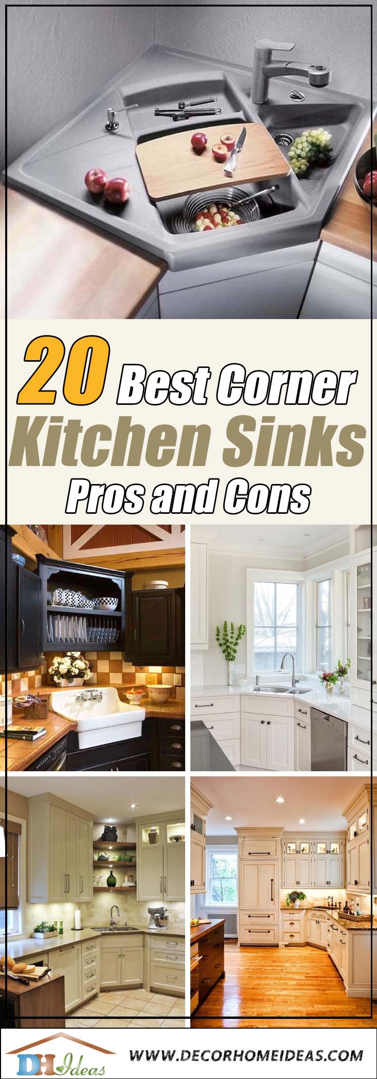 Best Corner Kitchen Sinks #cornersink #kitchen #sink #decorhomeideas