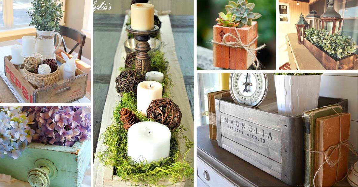 Wooden Box Rustic Centerpieces