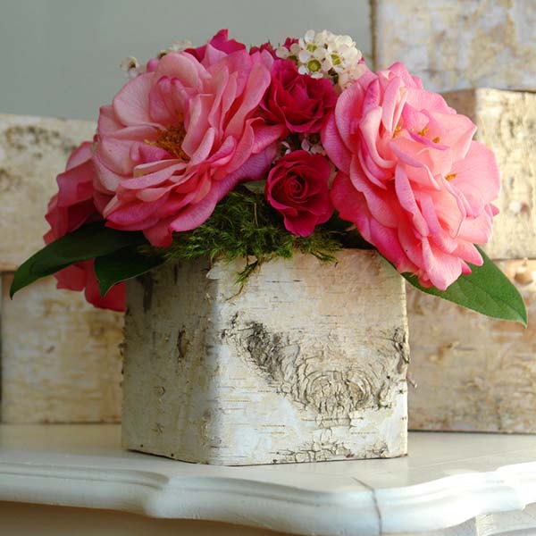 Birch Box Centerpiece #rustic #centerpieces #woodenbox #homedecor #decorhomeideas