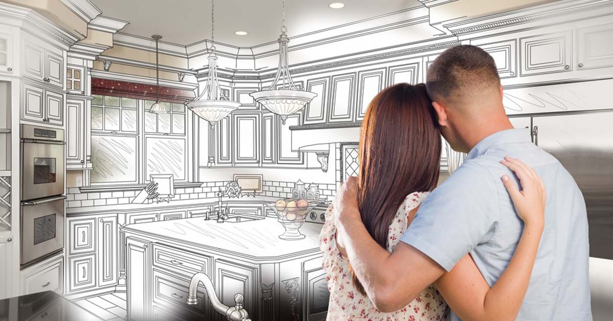 Couple dreaming of their kitchen remodel ideas