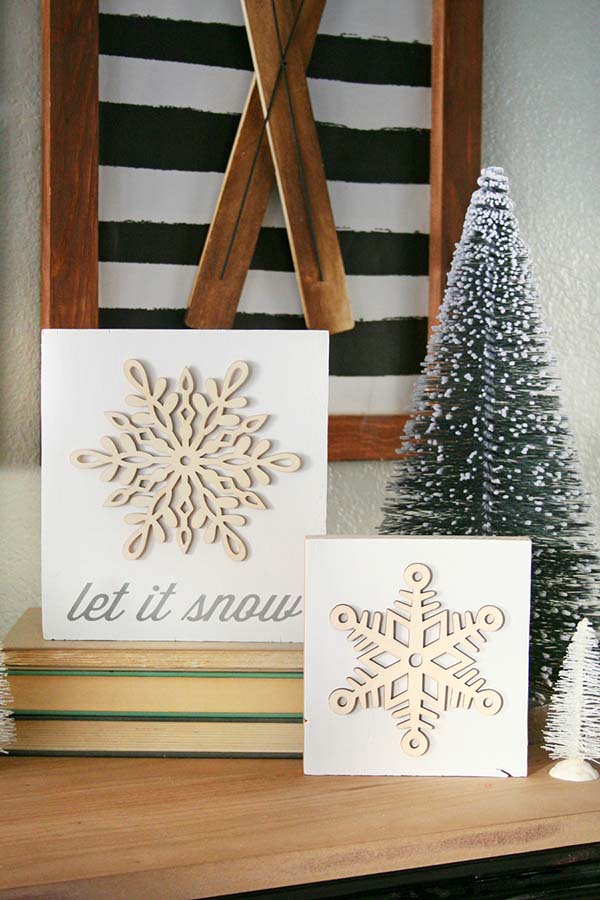 DIY Snowflake Winter Decor #winterdecor #homdecor #winter #decorhomeideas