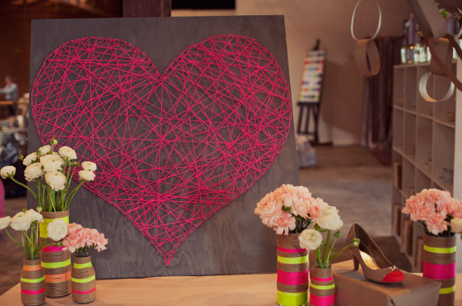 DIY Valentines Day String Art Heart #valentinescraft #decor #love #crafts #diy #decorhomeideas