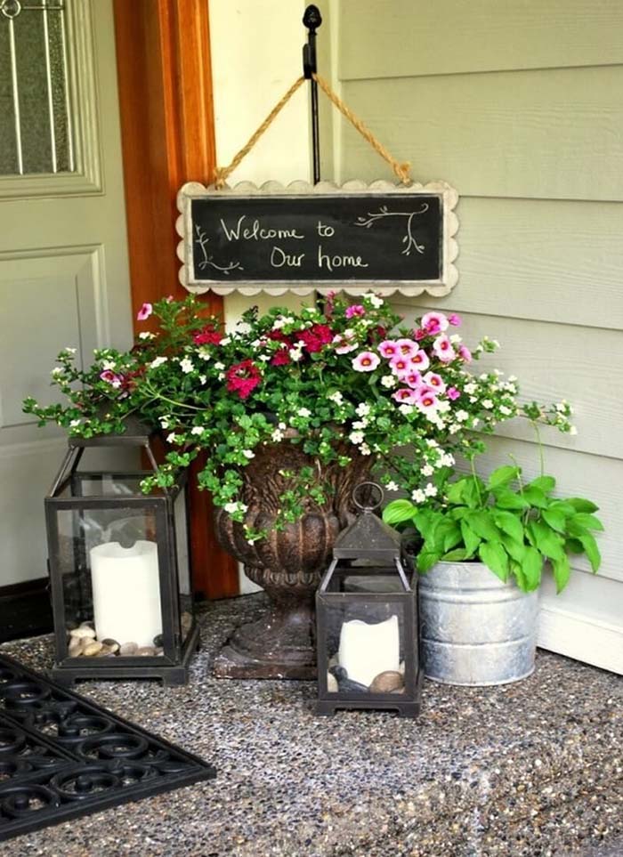 Farmhouse Front Porch Spring Decor #farmhouse #rustic #porch #decor #decorhomeideas