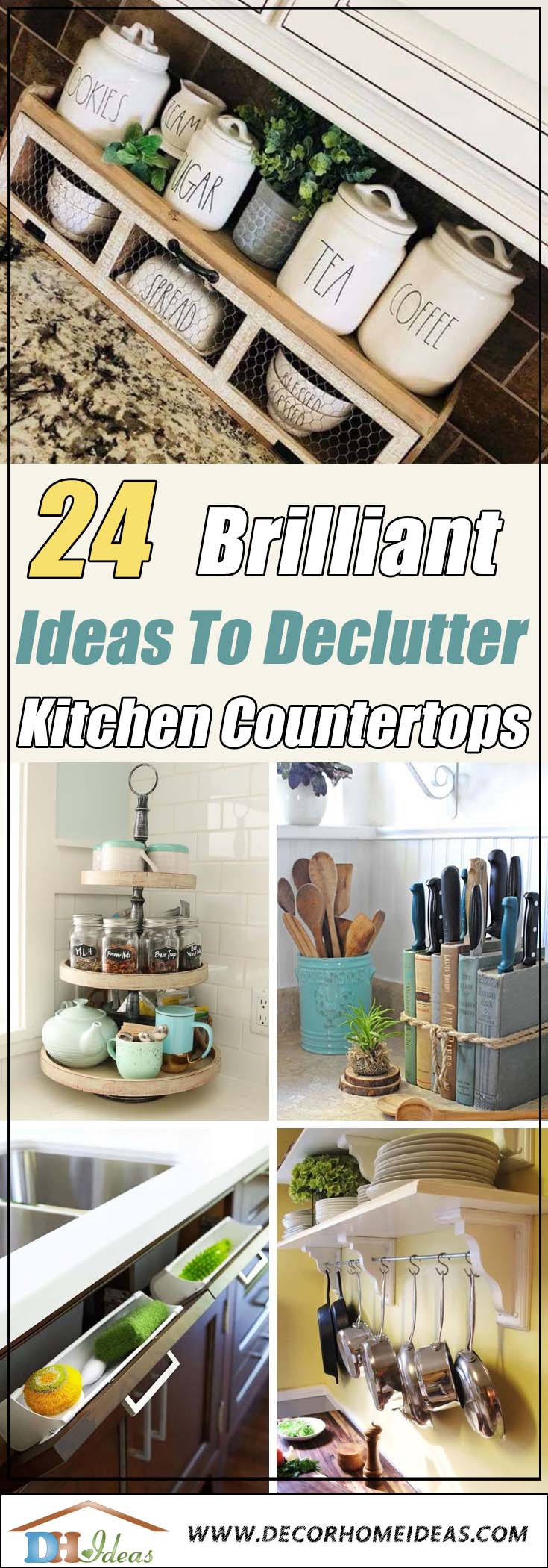 Keep your kitchen neat and tidy with these amazing decluttering ideas for your countertop. Arrange utensils and tools in a way that your kitchen looks more stylish.