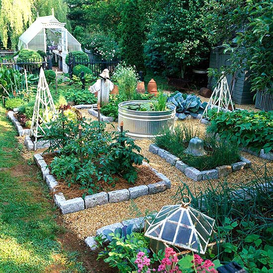 Raised Garden From CobbleStones