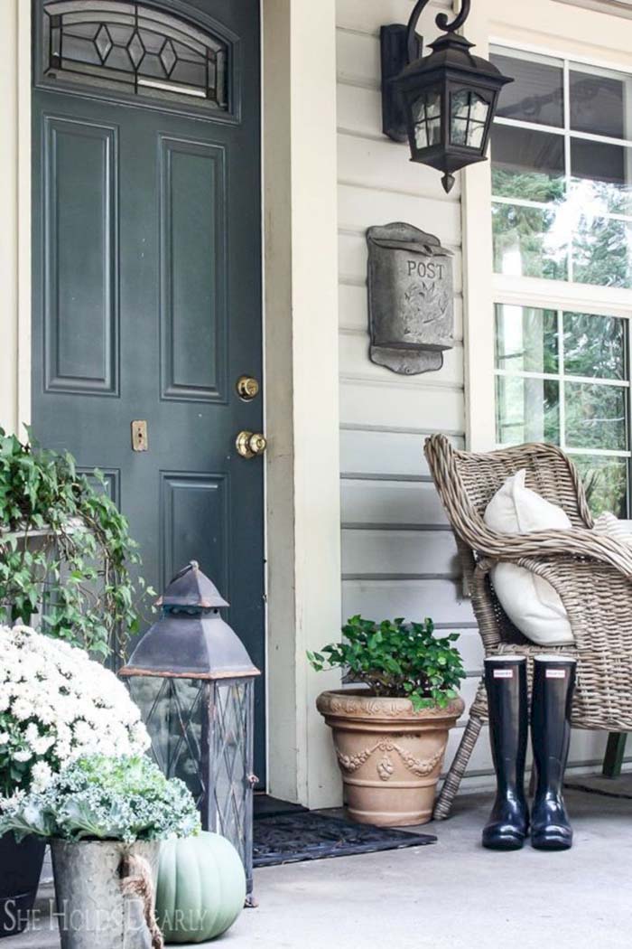 Rustic Farmhouse Front Porch Decor #farmhouse #rustic #porch #decor #decorhomeideas