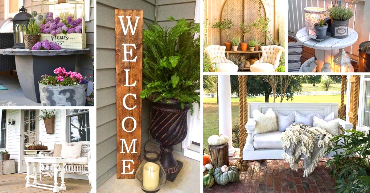 50 Fantastic Rustic Farmhouse Porch Decor Ideas Home - Diy Front Porch Fall Decorating Ideas For Living Room