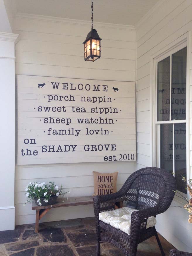 Rustic Sign Farmhouse Decor #farmhouse #rustic #porch #decor #decorhomeideas