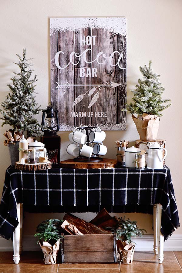 Rustic Sign Winter Decor #winterdecor #homdecor #winter #decorhomeideas